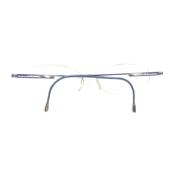 Silhouette 7534 40 6080 Titanium Purple Blue Rimless Eyeglasses Frames 17 140 - Picture 11 of 12